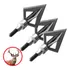Pontas Caça Para Flechas Ou Setas Vixion V-436 C/ 3 Pcs Arco Cor Prateado