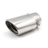 Ponteira De Escapamento Oval Estilo Turbo Reta Cromada Inox