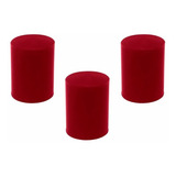 Ponteira De Plástico Vermelho Taco De Sinuca Bilhar 3 Peças