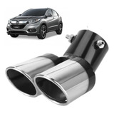 Ponteira Dupla Curvada Esportiva Em Inox Honda Hr v 2024