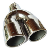 Ponteira Dupla Esportiva Automotiva Inox Reta 2 1 2 Polegada