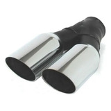 Ponteira Dupla Reta Cromada Universal Para Escapamento