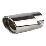 Ponteira Escapamento Cromada Reta Oval Inox Universal