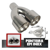 Ponteira Esportiva Automotiva Universal Inox Dupla