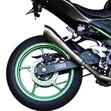 Ponteira Esportiva Compátivel Com Kawasaki Z500 E Ninja 500 Escapamento Esportivo Megaphone Com Marca De Solda HP RACING