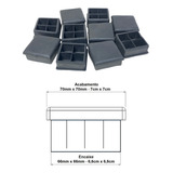 Ponteira Interna Para Pé De Cadeira Quadrada 70x70mm 4un