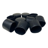 Ponteira Pé Cadeira Externa Pvc Preto 1 1 2 38mm 4cm 4un Cor Preta
