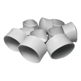 Ponteira Pé Cadeira Pvc Externa 2 1 2 63mm 6cm Branca 16un Cor Branco