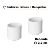 Ponteira Protetora Pé De Cadeira Mesa Banqueta Pezinho Redondo 2 2cm Conjunto 12 Pç
