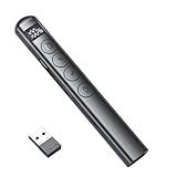 Ponteiro De Apresentação A Laser 2 4G Caneta De Controle Remoto De Demonstração Sem Fio Para PowerPoint PPT Compatível Com Sistema MAC Windows Linux Para Laptop Mac Suporte Para Virar A Página Funçõ