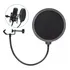 Pop Filter P  Microfone Filtro Voz Gravação Flexível Estúdio