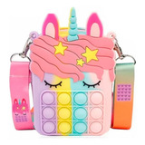 Pop It Bolsa Transversal Unicórnio Fidget Toy Pronta Entrega
