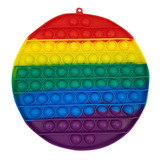 Pop It Brinquedo Fidget Toy Anti Stress Pop It Círculo 20cm Cor Roxo Azul Verde Amarelo E Vermelho
