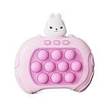 Pop It Eletrônico Brinquedo Anti Stress De Bolhas Para Adulto E Criança Com 4 Modos De Jogo Fidget Toy De Apertar Sensorial Premium Poiqo Coelho Rosa 