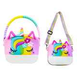 Pop it Fidget Bolsa Infantil De Silicone Porta Moeda