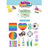 Pop It Fidget Toys Brinquedo Anti Stress Sensorial Kit C  15 Peças   Maleta Brinquedos Crianças Autista
