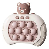 Pop it Gamer Brinquedo Eletrônico Anti Stress Com Som E Luz Cor Marrom Urso
