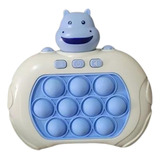 Pop-it Mini Gamer Eletrônico Anti Stress Coelho Astronauta Cor Hipopotamo- Azul