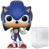 Pop Jogos: Sonic The Hedgehog – Boneco De Vinil Funko Pop! Do Sonic Com Anel (combinado Com Capa Protetora De Caixa Pop), Multicolorido, 9,5 Cm