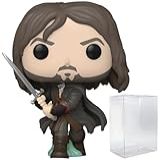 Pop O Senhor Dos Anéis – Boneco De Vinil Funko Exclusivo Da Série Especial Do Aragorn (exército Dos Mortos) Que Brilha No Escuro (com Caixa Protetora Compatível), Multicolorido, 9,5 Cm