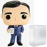 POP The Office Michael Scott Funko Pop Vinyl Figure Bundled With Compatible Pop Box Protector Case Multicolored 3 75 Inches