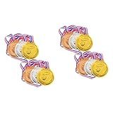 POPETPOP 12 Peças Medalhas De Basquete Infantil Medalhas De Prata Miúdo O Presente Presentes Cesta De Drenagem Natal Kit De Medalhas Para Crianças Medalhas Infantis Com Cordão Adulto Prêmio