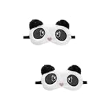 POPETPOP 2 Peças Máscara De Dormir Meditações Meditação Tapa Olho Venda Confortável Patch De Sombreamento Leve Viseira Respirável Fragmento Panda óculos De Olhos Vendados Homem E Mulher