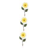 POPETPOP 3 Pecas Pequena Margarida Pendurada Na Parede Cabideiro Resistente Prateleira Suspensa Para Plantas Gancho Decoração De Parede De Flor De Ferro Enfeite De Parede Rural