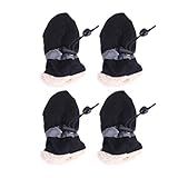 POPETPOP 4 Pcs Bota De Cachorro De Silicone Antiderrapante Botas De Cachorro De Neve Sapato De Cachorrinho Botas De Estimação De Neve Quente Botinhas Para Cães Patas Médias Calçados A Pé