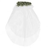 POPETPOP Véu De Estimação Enfeite De Cabeça Para Noiva Roupa De Noiva De Casamento De Cachorro Grampos De Cabelo Para Animais De Estimação Fio Filho Vestido De Casamento Princesa
