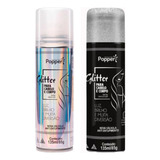 Popper Spray Glitter Prata