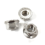 Porca Sextavada Flangeada Dentada M6 Inox 100 Peças