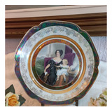 Porcelana Decoração Prato Grande Antigo Lindo 
