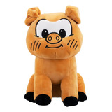 Porco Chovinista Sentado Pelúcia Turma Da Mônica 25cm Cor Laranja