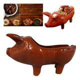 Porco Grande 1 5l Tigela Barro Feijoada Buffet Churrasco
