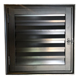 Porta Abrigo Alçapão 60x60 Batente 4 Lados Ventilado Preto