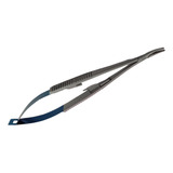 Porta Agulha Castroviejo 14cm Curvo Azul Inox Ponta Videa Sm
