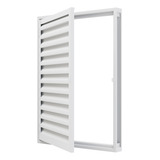 Porta Alçapão Branco De Aço Abrigo Laje Portinhola 80x60cm