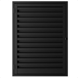 Porta Alçapão Portinhola 80x60 Preto Ventilado Requadro 6 Cm