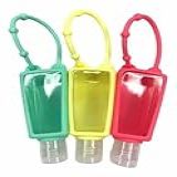 Porta Álcool Em Gel Com Case De Silicone- 30ml- 7-5cm- Diversas Cores