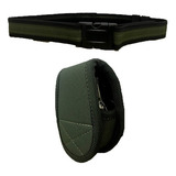Porta Algemas Tático Swat E Cinto Tático Nylon Verde Oliva