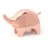 Porta Anel De Metal Rosé Elefante