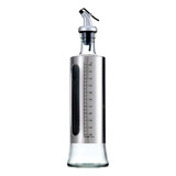 Porta Azeite Galheteiro Dosador 500ml Inox Vidro Vinagre Bar
