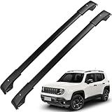 Porta Bagagens Com Barras Transversais De Teto Compatível Com Jeep Ranegade 2015 2021 Carga Máxima De 90 Kg Adequado Para Bolsas De Teto Porta Bicicletas E Muito Mais 