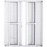 Porta Balcão Aluminio Branco 210x200 6folhas C Fech L25