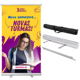 Porta Banner Roll Up 100 X 200cm Suporte Retrátil Com Bolsa