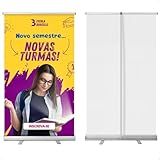 Porta Banner Roll Up Suporte Banner Estrutura 100x200cm Bolsa Para Transporte