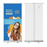 Porta Banner Roll Up Suporte Banner Estrutura 80x200cm Bolsa Para Transporte