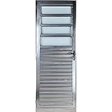 Porta Basculante 2 10x80 Lado DIREITO No Alumínio Brilhante
