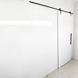 Porta Branca 1m Kit De Correr 2m Puxador Flat Preto